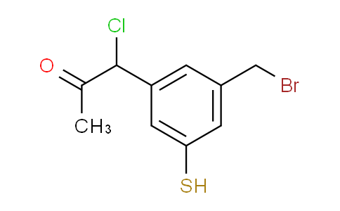 CAS No. 1804139-93-2, 1-(3-(Bromomethyl)-5-mercaptophenyl)-1-chloropropan-2-one