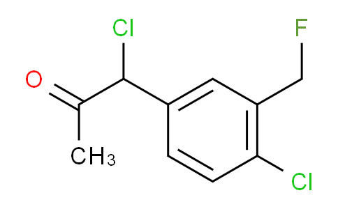 CAS No. 1805746-57-9, 1-Chloro-1-(4-chloro-3-(fluoromethyl)phenyl)propan-2-one