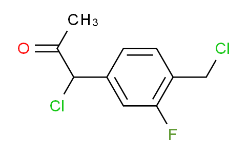 CAS No. 1804209-89-9, 1-Chloro-1-(4-(chloromethyl)-3-fluorophenyl)propan-2-one