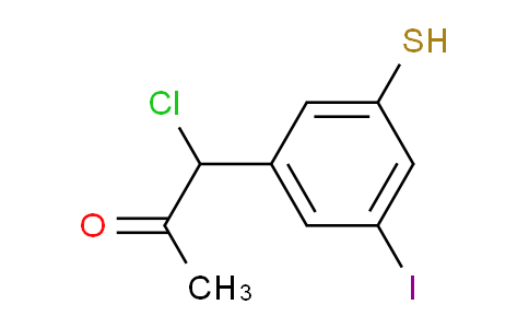 CAS No. 1806411-60-8, 1-Chloro-1-(3-iodo-5-mercaptophenyl)propan-2-one