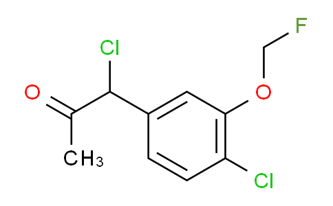 CAS No. 1804102-98-4, 1-Chloro-1-(4-chloro-3-(fluoromethoxy)phenyl)propan-2-one