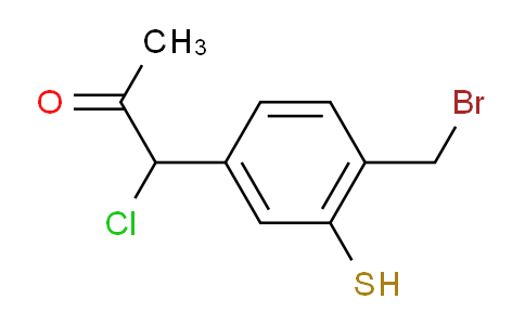 CAS No. 1804167-22-3, 1-(4-(Bromomethyl)-3-mercaptophenyl)-1-chloropropan-2-one