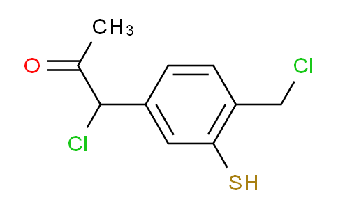 CAS No. 1803874-14-7, 1-Chloro-1-(4-(chloromethyl)-3-mercaptophenyl)propan-2-one