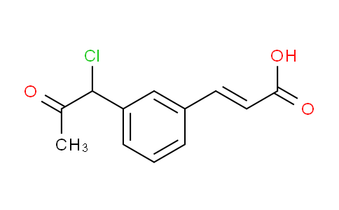 CAS No. 1807312-83-9, (E)-3-(3-(1-Chloro-2-oxopropyl)phenyl)acrylic acid