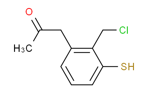 CAS No. 1804272-12-5, 1-(2-(Chloromethyl)-3-mercaptophenyl)propan-2-one