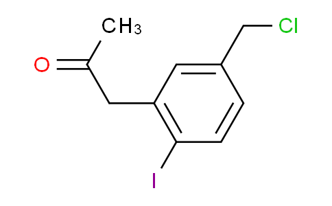 CAS No. 1804211-75-3, 1-(5-(Chloromethyl)-2-iodophenyl)propan-2-one