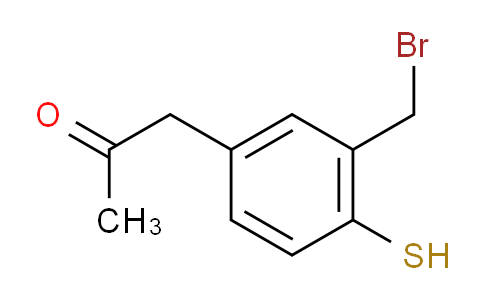 CAS No. 1803747-96-7, 1-(3-(Bromomethyl)-4-mercaptophenyl)propan-2-one