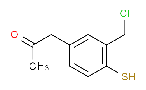 CAS No. 1806479-37-7, 1-(3-(Chloromethyl)-4-mercaptophenyl)propan-2-one