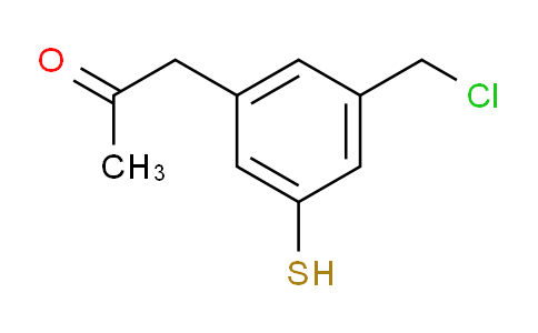 CAS No. 1804212-32-5, 1-(3-(Chloromethyl)-5-mercaptophenyl)propan-2-one