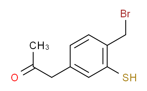 CAS No. 1806543-53-2, 1-(4-(Bromomethyl)-3-mercaptophenyl)propan-2-one