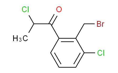 CAS No. 1804065-39-1, 1-(2-(Bromomethyl)-3-chlorophenyl)-2-chloropropan-1-one