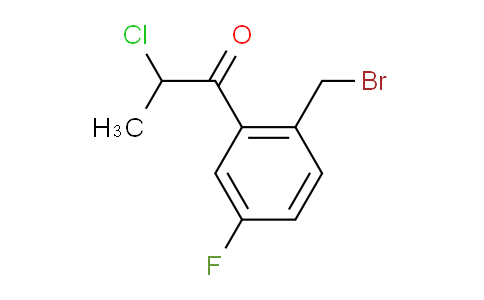 CAS No. 1804260-92-1, 1-(2-(Bromomethyl)-5-fluorophenyl)-2-chloropropan-1-one