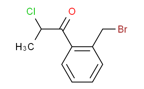 CAS No. 1804189-39-6, 1-(2-(Bromomethyl)phenyl)-2-chloropropan-1-one