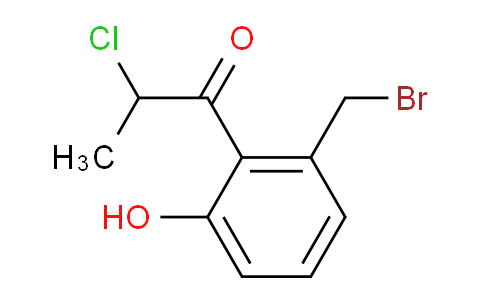 CAS No. 1804262-39-2, 1-(2-(Bromomethyl)-6-hydroxyphenyl)-2-chloropropan-1-one