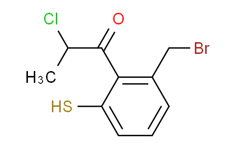 CAS No. 1804063-01-1, 1-(2-(Bromomethyl)-6-mercaptophenyl)-2-chloropropan-1-one