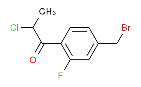 CAS No. 1803881-24-4, 1-(4-(Bromomethyl)-2-fluorophenyl)-2-chloropropan-1-one