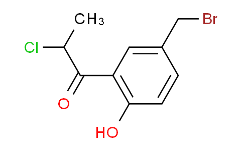 CAS No. 1803745-32-5, 1-(5-(Bromomethyl)-2-hydroxyphenyl)-2-chloropropan-1-one