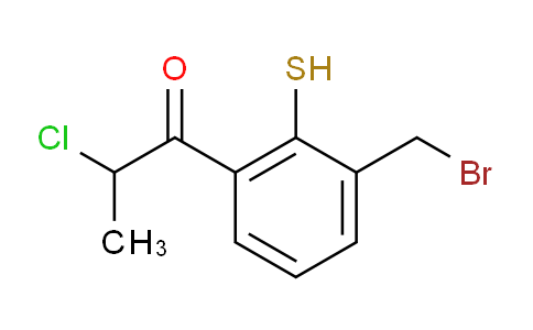 CAS No. 1805844-67-0, 1-(3-(Bromomethyl)-2-mercaptophenyl)-2-chloropropan-1-one