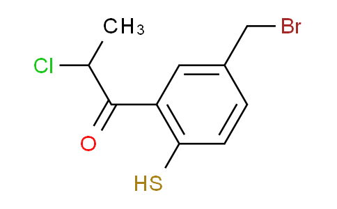 CAS No. 1806511-68-1, 1-(5-(Bromomethyl)-2-mercaptophenyl)-2-chloropropan-1-one
