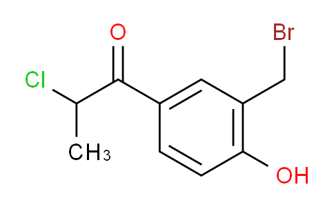 CAS No. 1803882-68-9, 1-(3-(Bromomethyl)-4-hydroxyphenyl)-2-chloropropan-1-one
