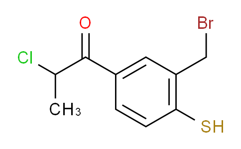 CAS No. 1803747-85-4, 1-(3-(Bromomethyl)-4-mercaptophenyl)-2-chloropropan-1-one