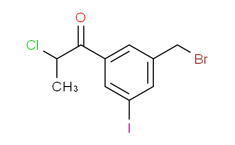 CAS No. 1804166-23-1, 1-(3-(Bromomethyl)-5-iodophenyl)-2-chloropropan-1-one