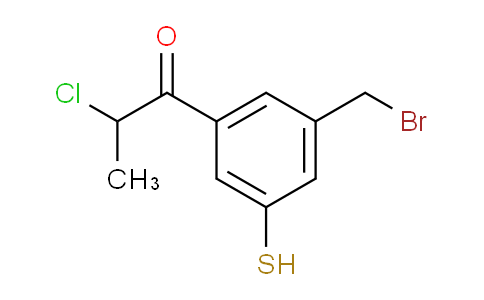 CAS No. 1804237-55-5, 1-(3-(Bromomethyl)-5-mercaptophenyl)-2-chloropropan-1-one