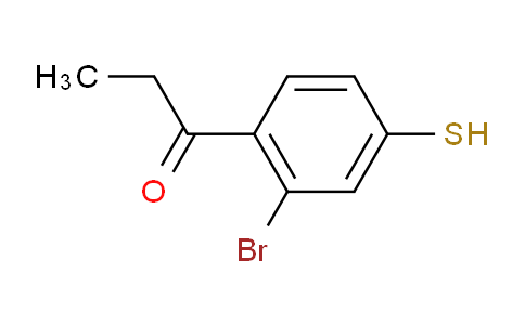 CAS No. 1806587-25-6, 1-(2-Bromo-4-mercaptophenyl)propan-1-one