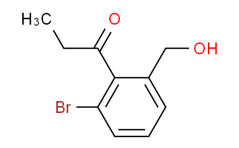 CAS No. 1804160-34-6, 1-(2-Bromo-6-(hydroxymethyl)phenyl)propan-1-one
