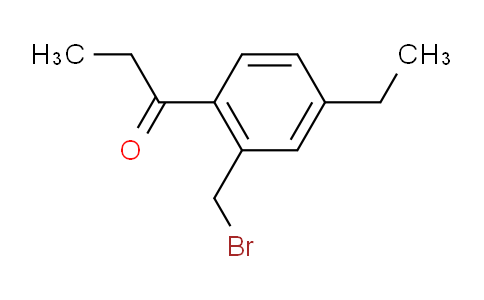 CAS No. 1804162-55-7, 1-(2-(Bromomethyl)-4-ethylphenyl)propan-1-one