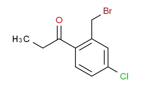 CAS No. 1804198-70-6, 1-(2-(Bromomethyl)-4-chlorophenyl)propan-1-one