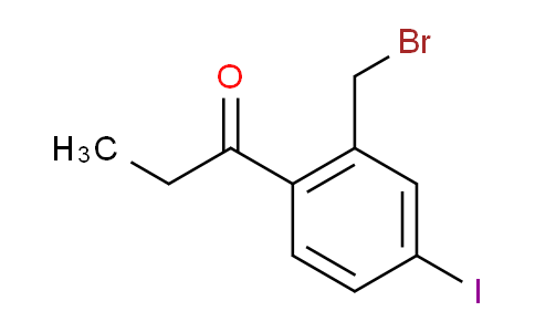 CAS No. 1804263-19-1, 1-(2-(Bromomethyl)-4-iodophenyl)propan-1-one
