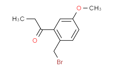 CAS No. 1803866-17-2, 1-(2-(Bromomethyl)-5-methoxyphenyl)propan-1-one