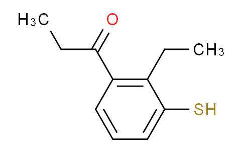 CAS No. 1805756-00-6, 1-(2-Ethyl-3-mercaptophenyl)propan-1-one