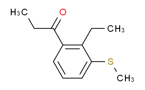 CAS No. 1803726-18-2, 1-(2-Ethyl-3-(methylthio)phenyl)propan-1-one