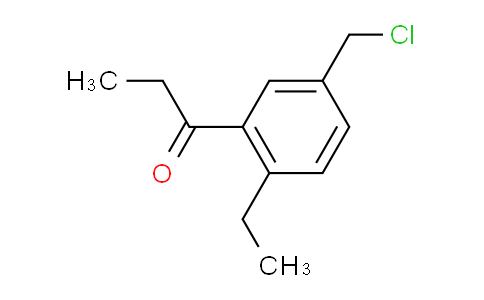 CAS No. 1804209-19-5, 1-(5-(Chloromethyl)-2-ethylphenyl)propan-1-one