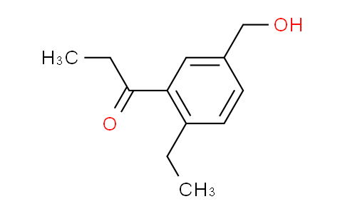 CAS No. 1804156-53-3, 1-(2-Ethyl-5-(hydroxymethyl)phenyl)propan-1-one