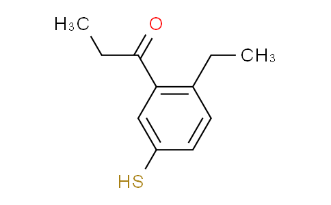 CAS No. 1806614-31-2, 1-(2-Ethyl-5-mercaptophenyl)propan-1-one