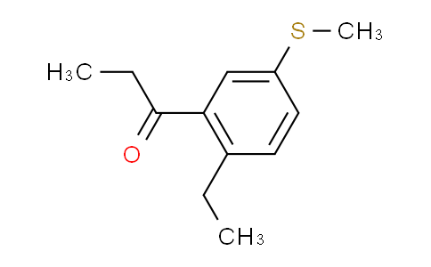 CAS No. 1805700-67-7, 1-(2-Ethyl-5-(methylthio)phenyl)propan-1-one