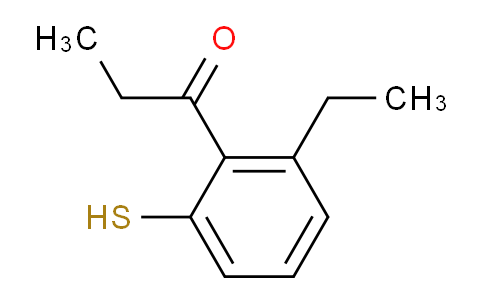 CAS No. 1805855-87-1, 1-(2-Ethyl-6-mercaptophenyl)propan-1-one