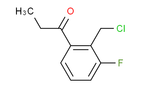 CAS No. 1803713-45-2, 1-(2-(Chloromethyl)-3-fluorophenyl)propan-1-one