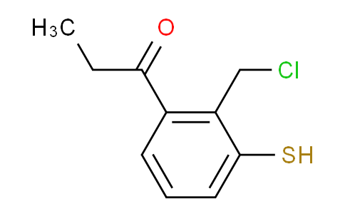 CAS No. 1805678-69-6, 1-(2-(Chloromethyl)-3-mercaptophenyl)propan-1-one
