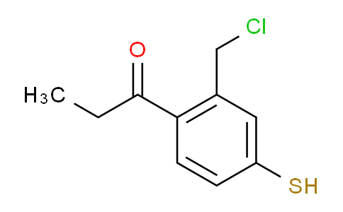CAS No. 1805912-43-9, 1-(2-(Chloromethyl)-4-mercaptophenyl)propan-1-one