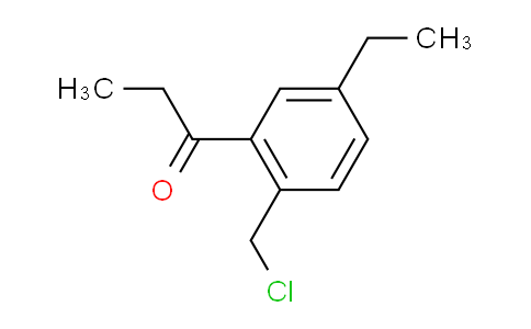 CAS No. 1804077-37-9, 1-(2-(Chloromethyl)-5-ethylphenyl)propan-1-one