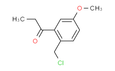 CAS No. 1803875-39-9, 1-(2-(Chloromethyl)-5-methoxyphenyl)propan-1-one