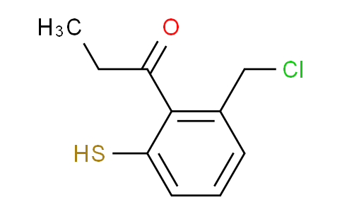 CAS No. 1804212-15-4, 1-(2-(Chloromethyl)-6-mercaptophenyl)propan-1-one