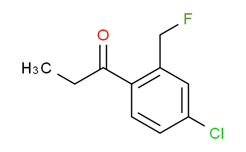 CAS No. 1805686-45-6, 1-(4-Chloro-2-(fluoromethyl)phenyl)propan-1-one