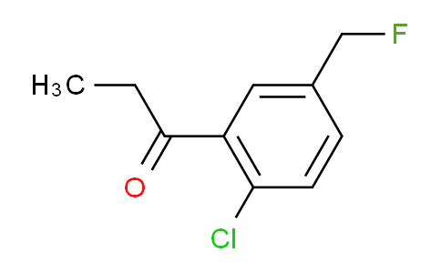 CAS No. 1805842-40-3, 1-(2-Chloro-5-(fluoromethyl)phenyl)propan-1-one