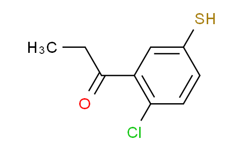 CAS No. 1805747-22-1, 1-(2-Chloro-5-mercaptophenyl)propan-1-one