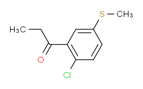 CAS No. 1806324-73-1, 1-(2-Chloro-5-(methylthio)phenyl)propan-1-one